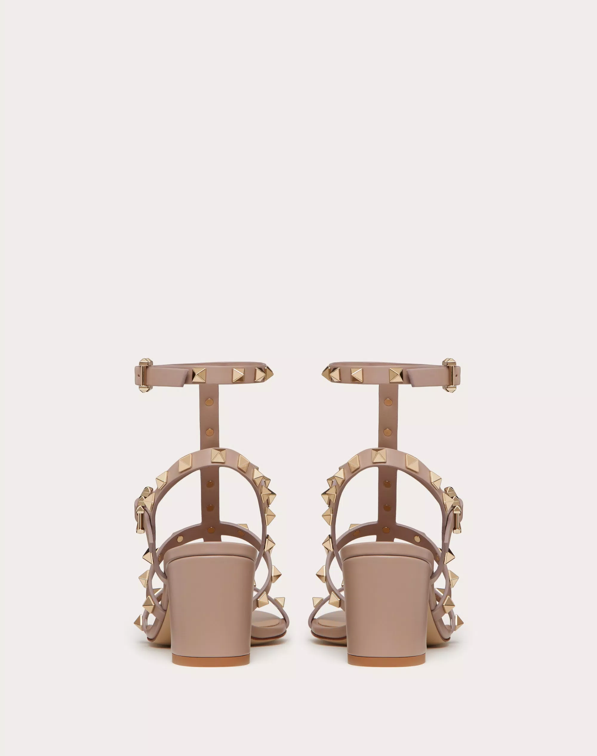 ROCKSTUD CALFSKIN ANKLE STRAP SANDAL 60 MM