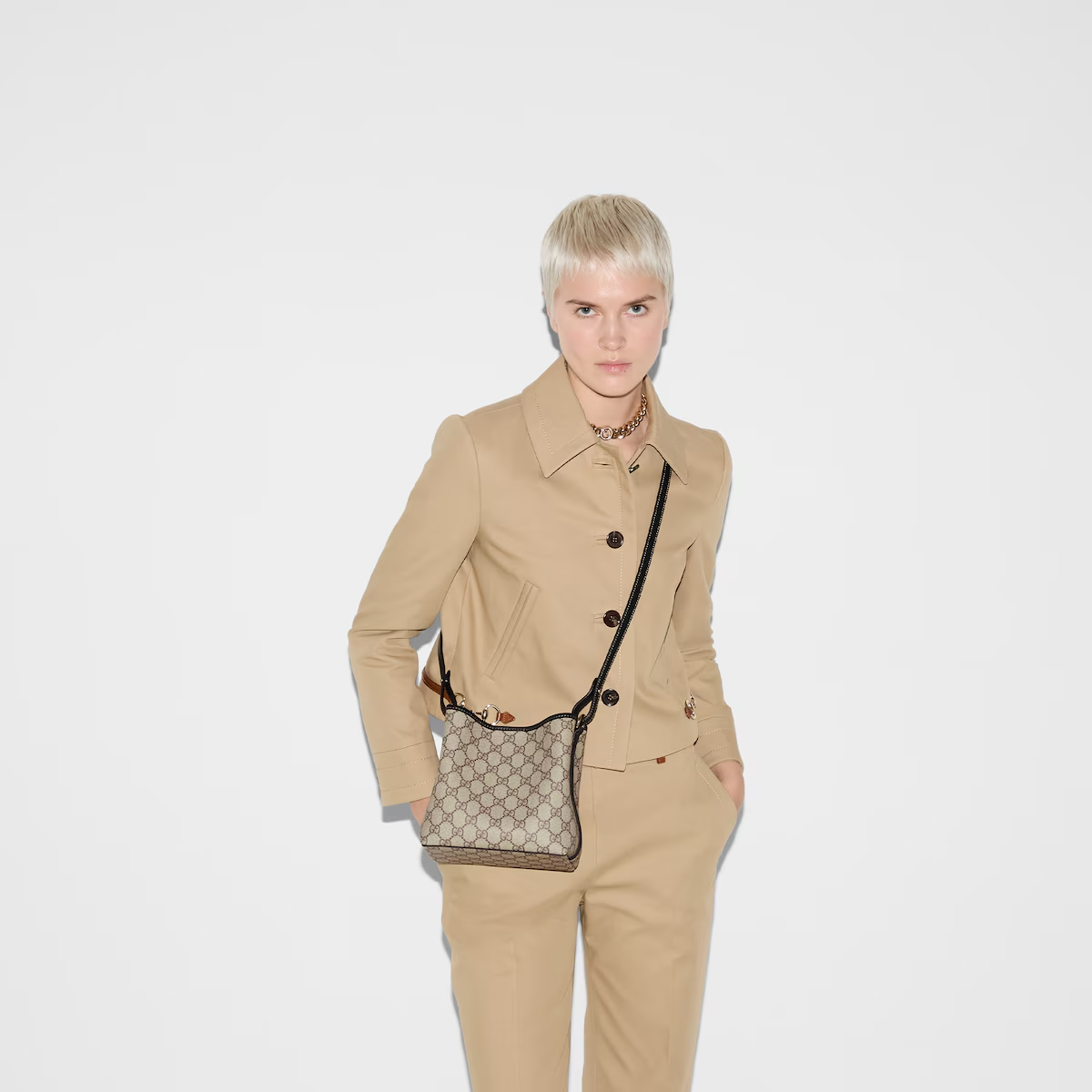 GG EMBLEM MINI SHOULDER BAG