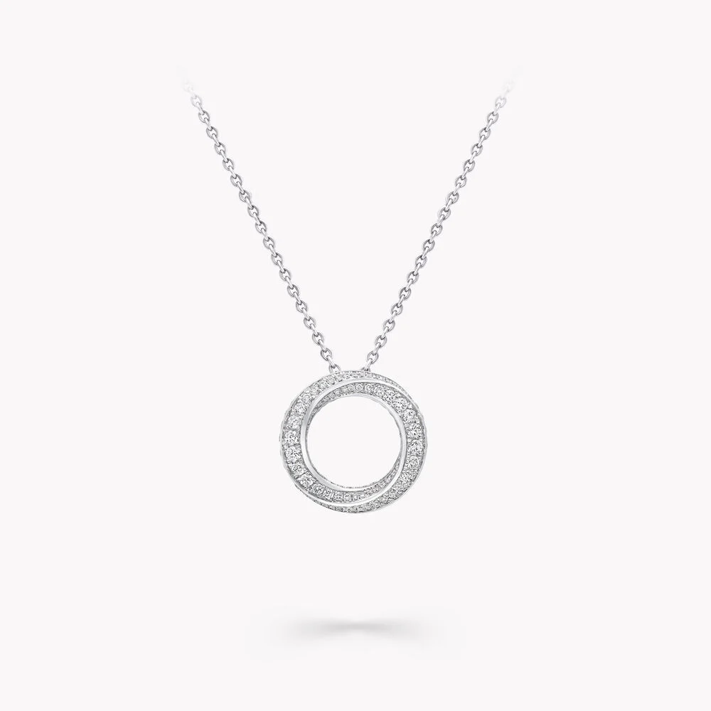 Spiral Pavé Diamond Pendant
