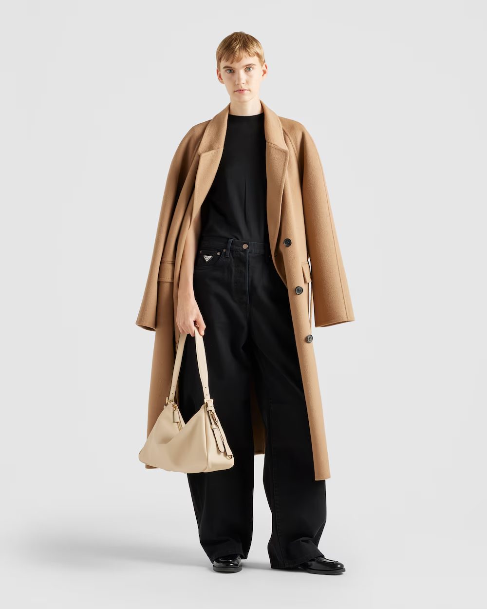 Prada Aimée large leather shoulder bag