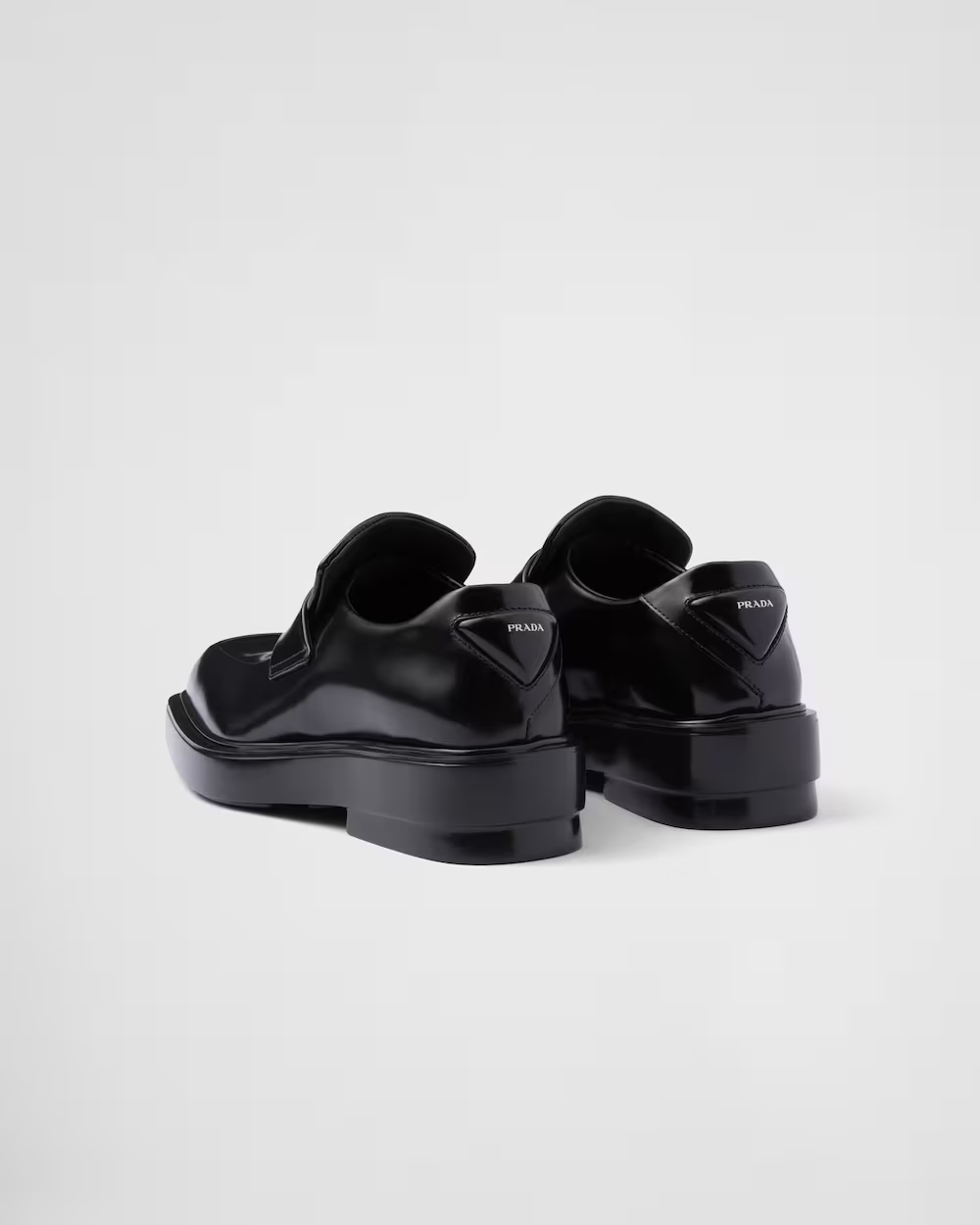 Brushed leather loafers