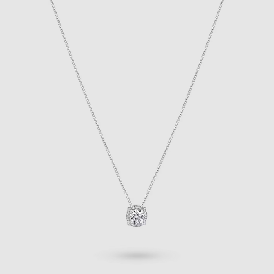 Belle Round Brilliant Diamond Micropave Pendant