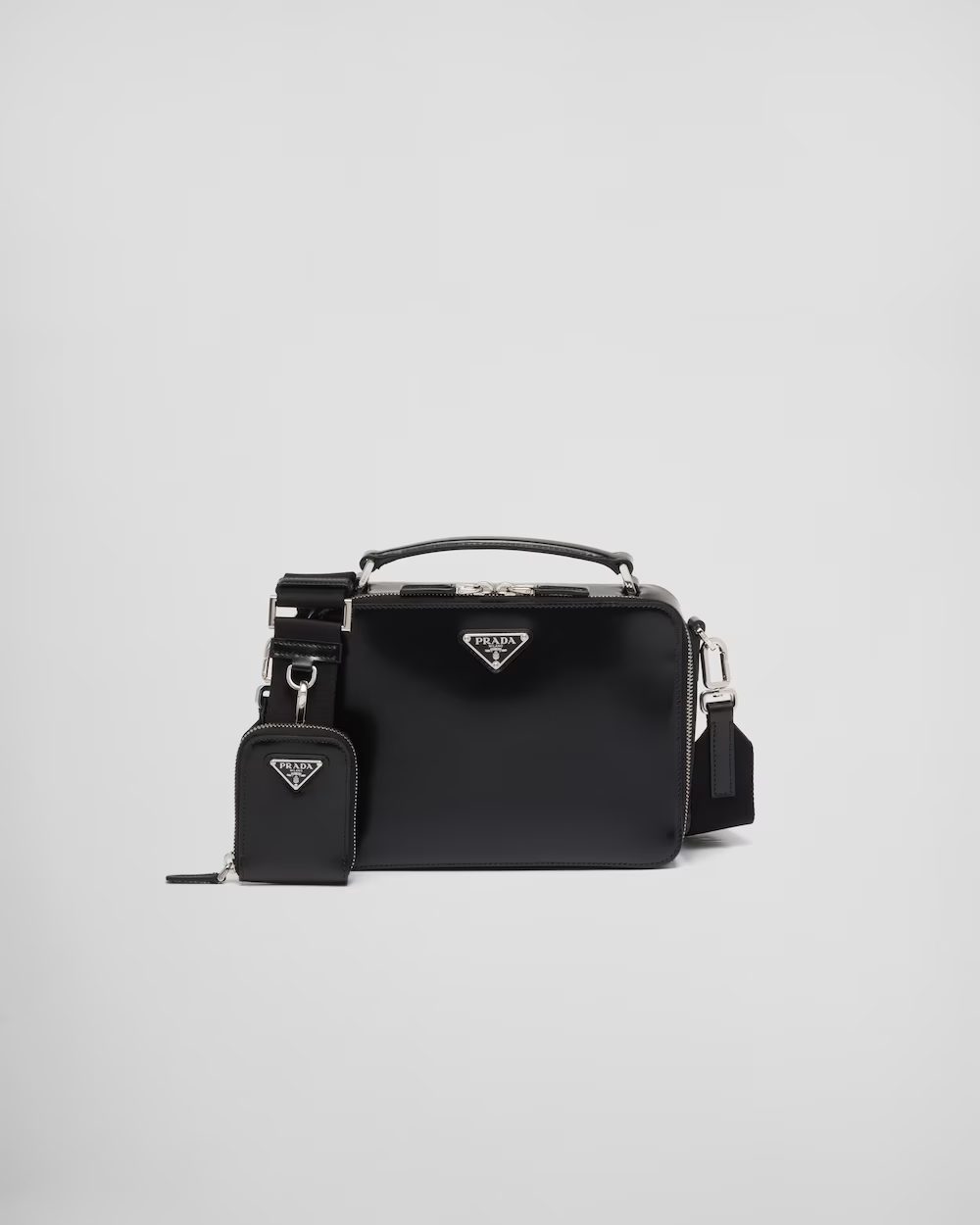 Medium Prada Brique brushed leather bag