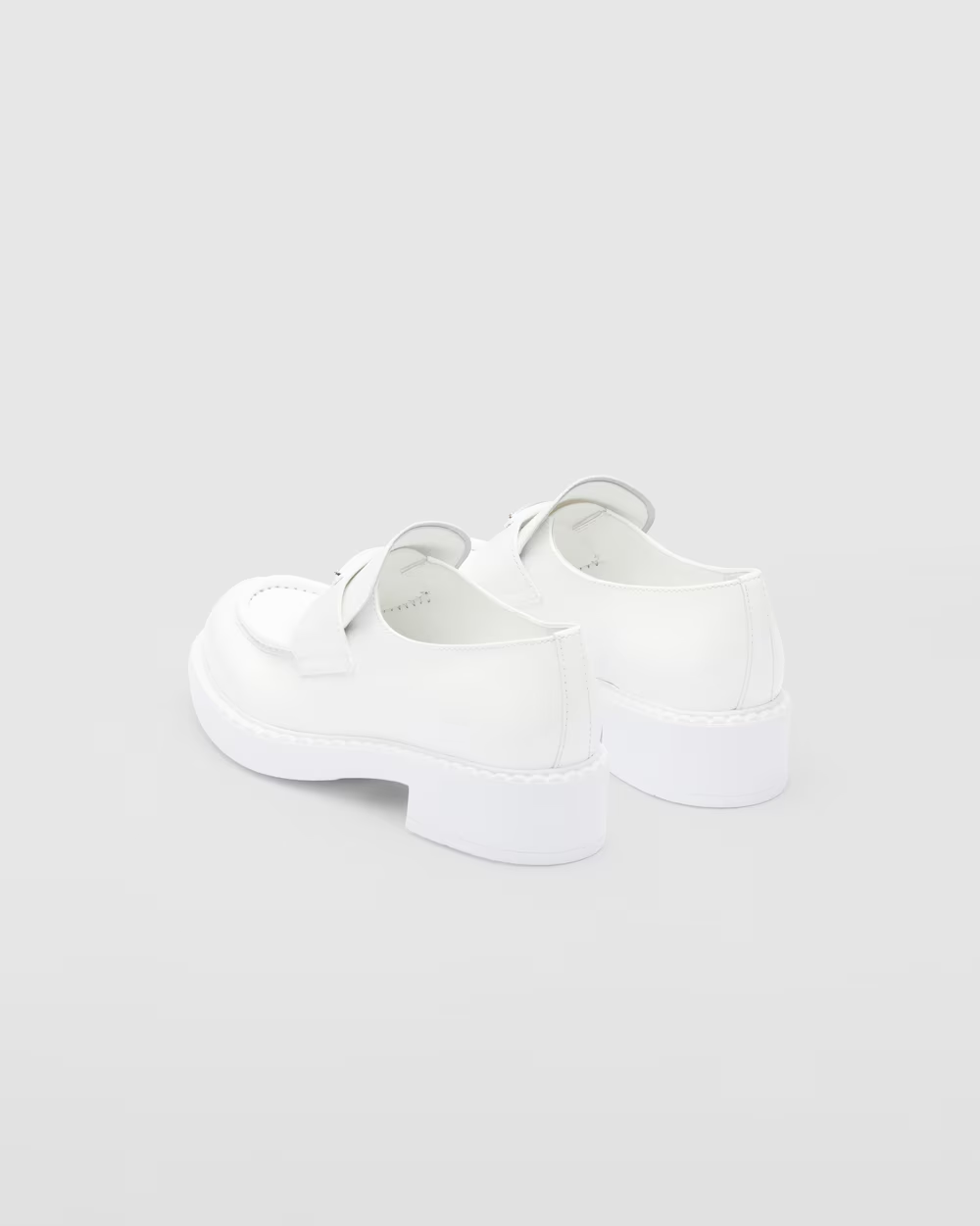 Chocolate patent leather loafers