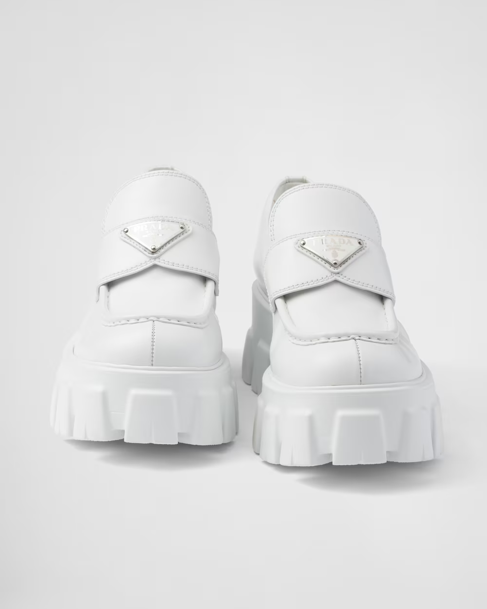 Brushed leather Monolith loafers