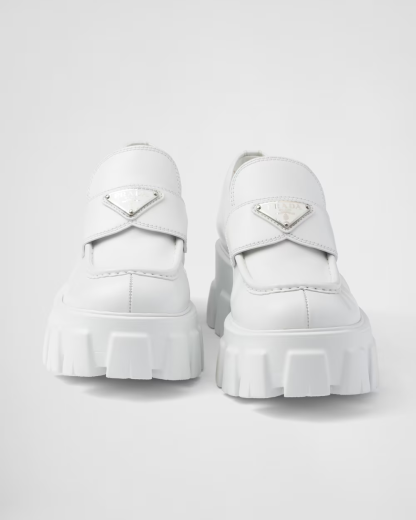 Brushed leather Monolith loafers