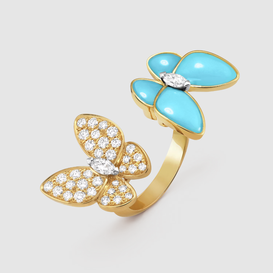 Two Butterfly Between the Finger ring