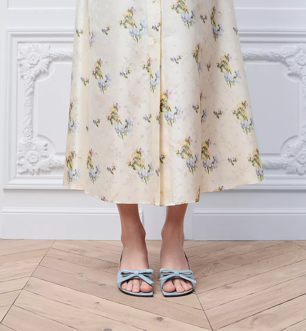 Dior Bow Heeled Slingback Sandal