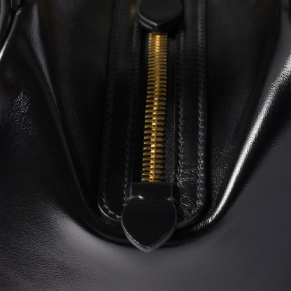 Leather top-handle bag