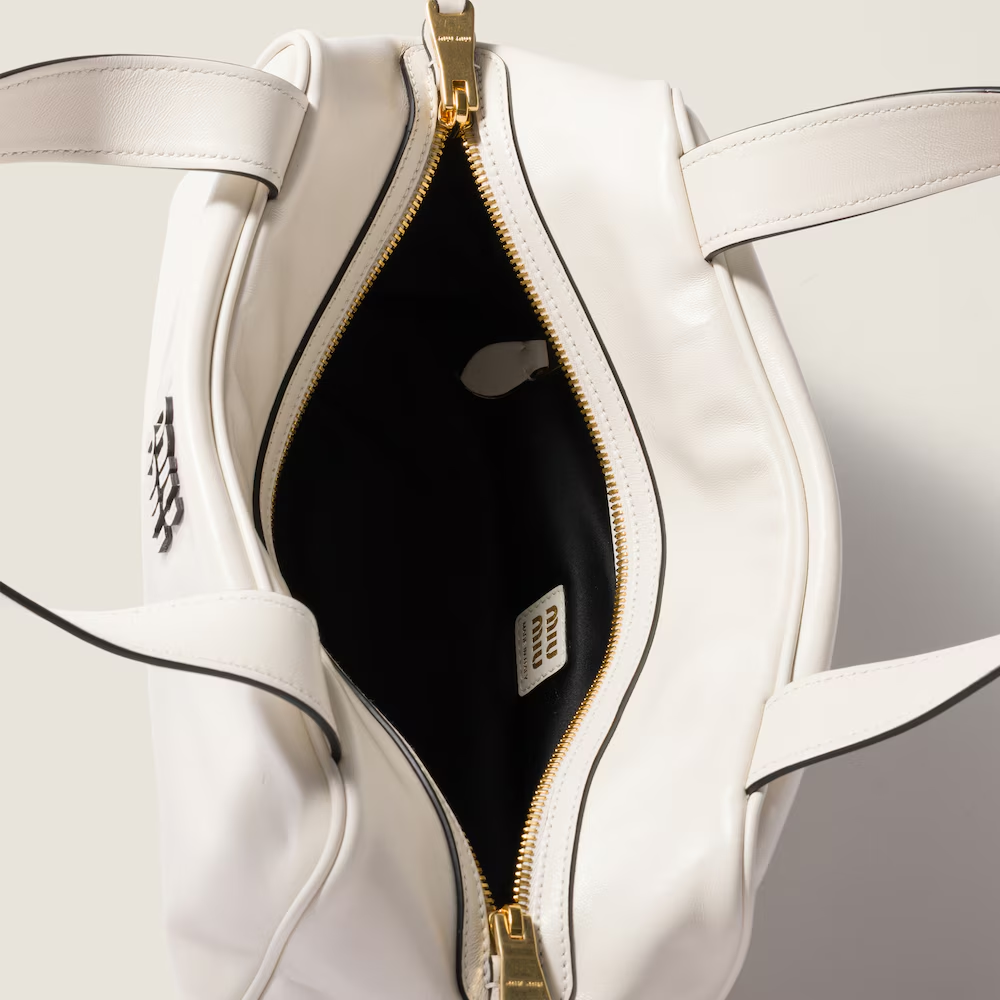 Leather top-handle bag