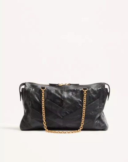 Valentino Garavani Panthea Shoulder Bag In Nappa Leather With Chevron Pattern