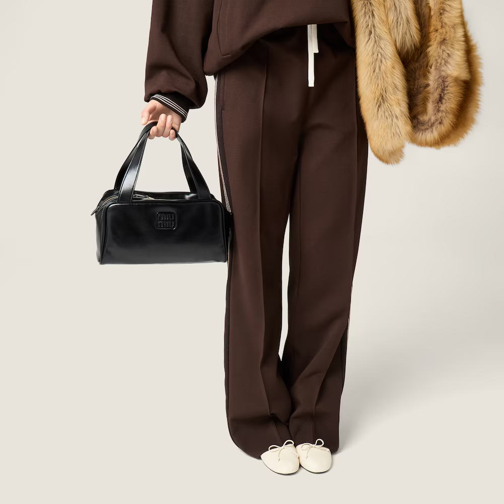 Leather top-handle bag