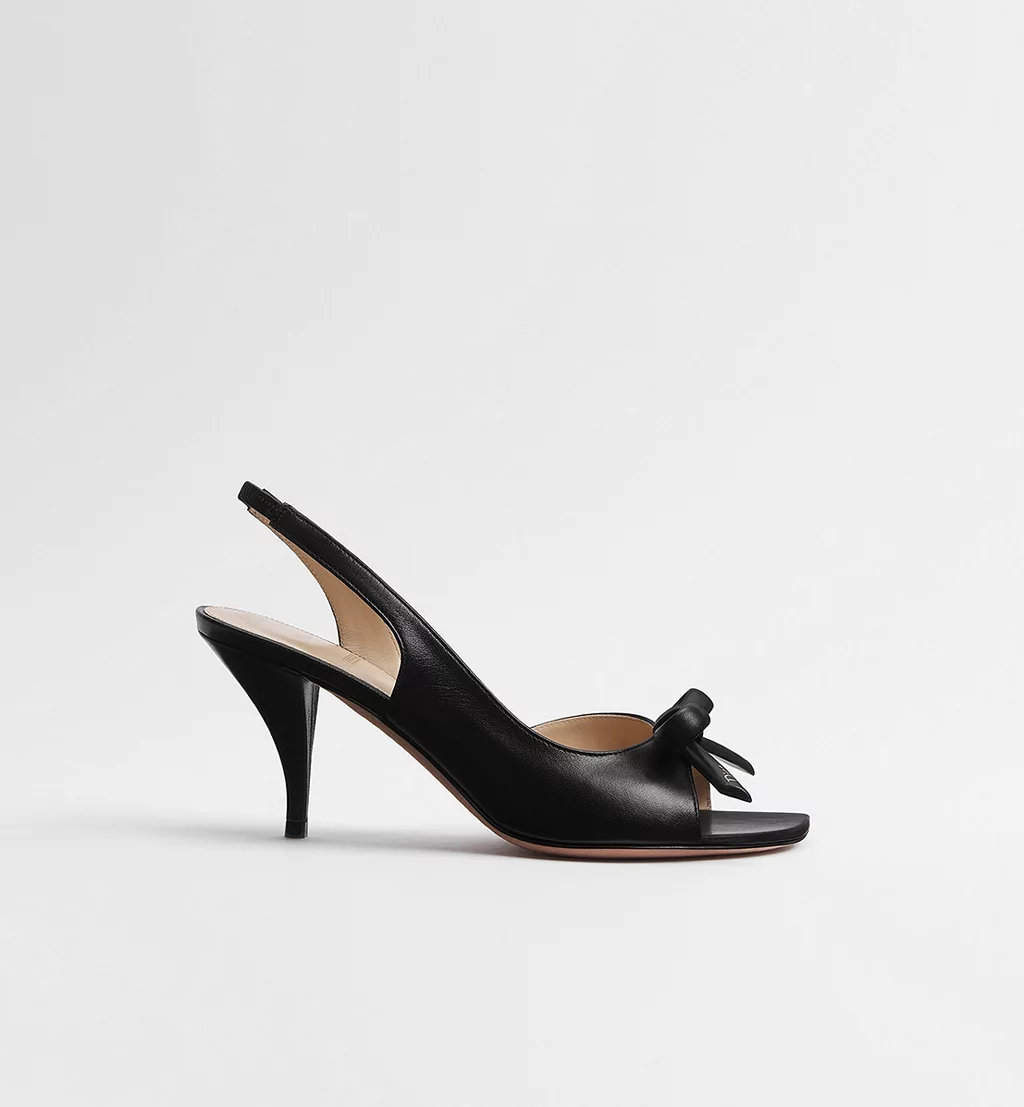 Dior Bow Heeled Slingback Sandal