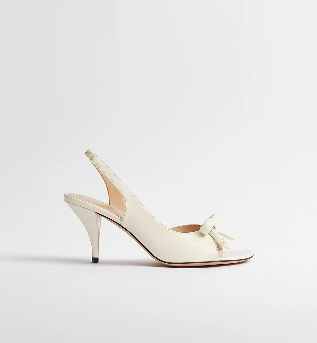 Dior Bow Heeled Slingback Sandal
