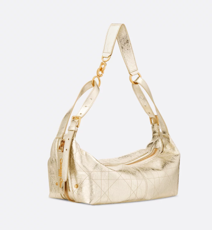Medium D-Journey Bag in Crinkled Calfskin
