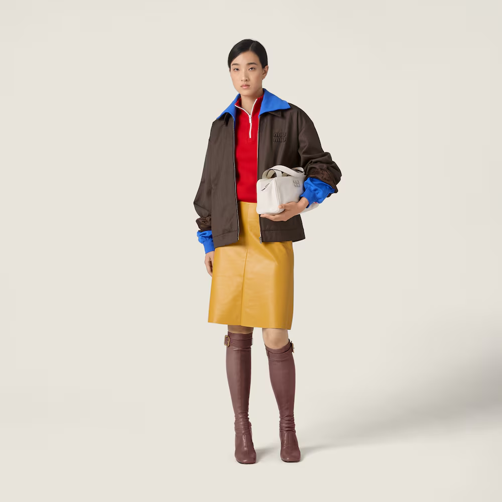 Leather top-handle bag