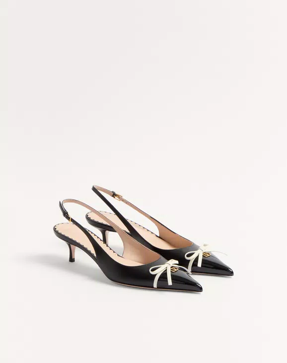 Bepointy Slingback Pump In Patent Leather And Kidskin 45Mm