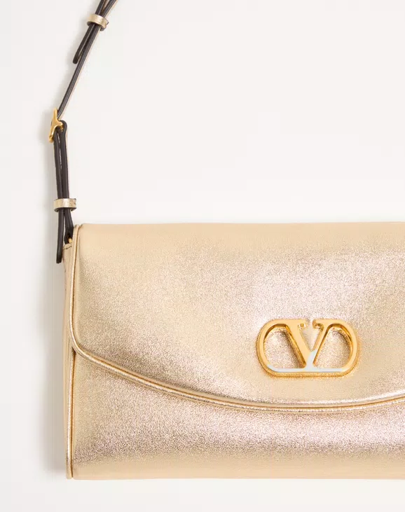 Valentino Garavani DeVain Small Shoulder Bag in Laminated Nappa Leather