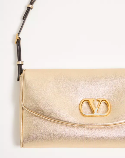 Valentino Garavani DeVain Small Shoulder Bag in Laminated Nappa Leather