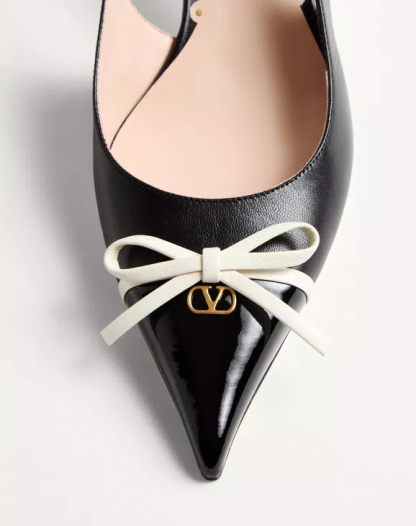 Bepointy Slingback Pump In Patent Leather And Kidskin 45Mm