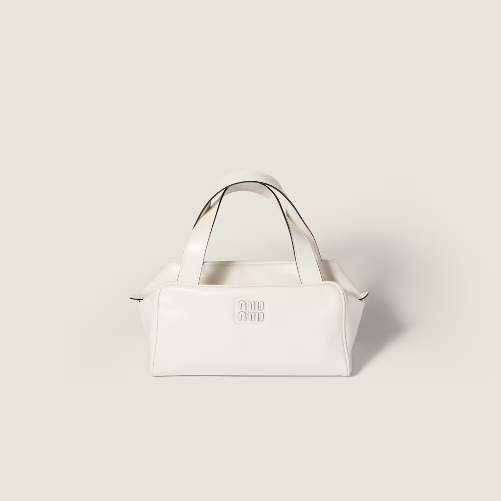 Leather top-handle bag