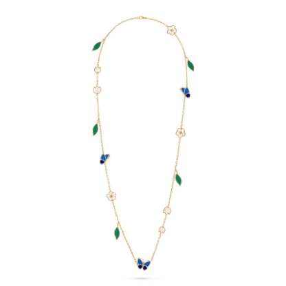 Lucky Spring Butterfly long necklace, 15 motifs