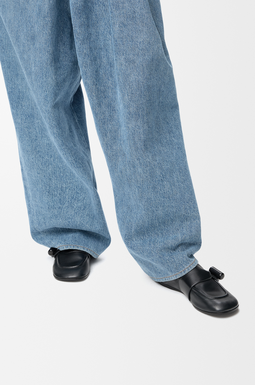 Toggle loafer in shiny smooth calfskin