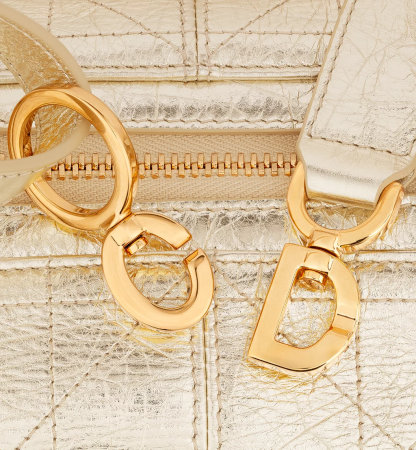 Medium D-Journey Bag in Crinkled Calfskin