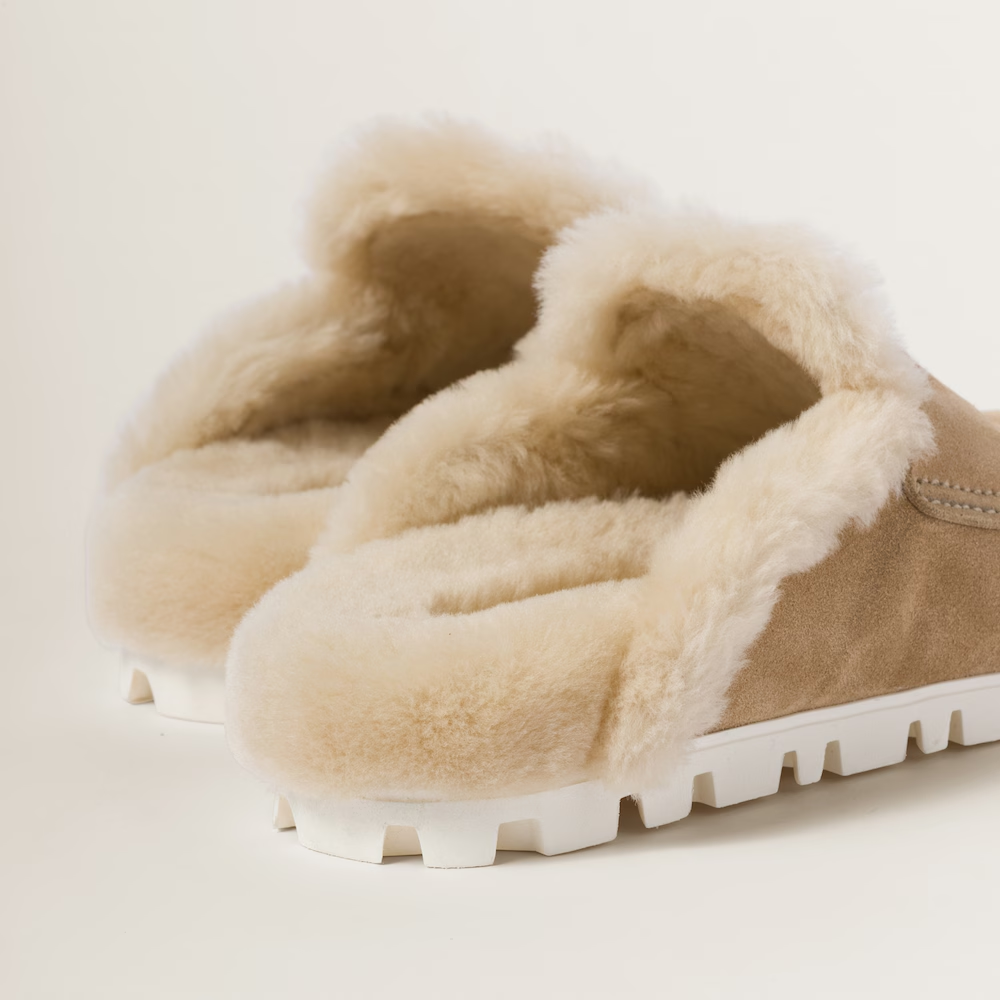 Suede mules