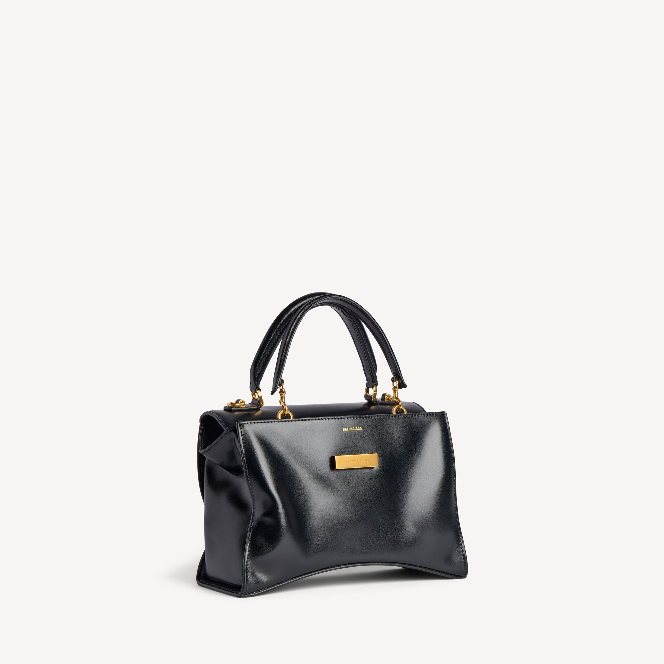 Women's Hourglass Avenue Top Handle Bag Small in Black