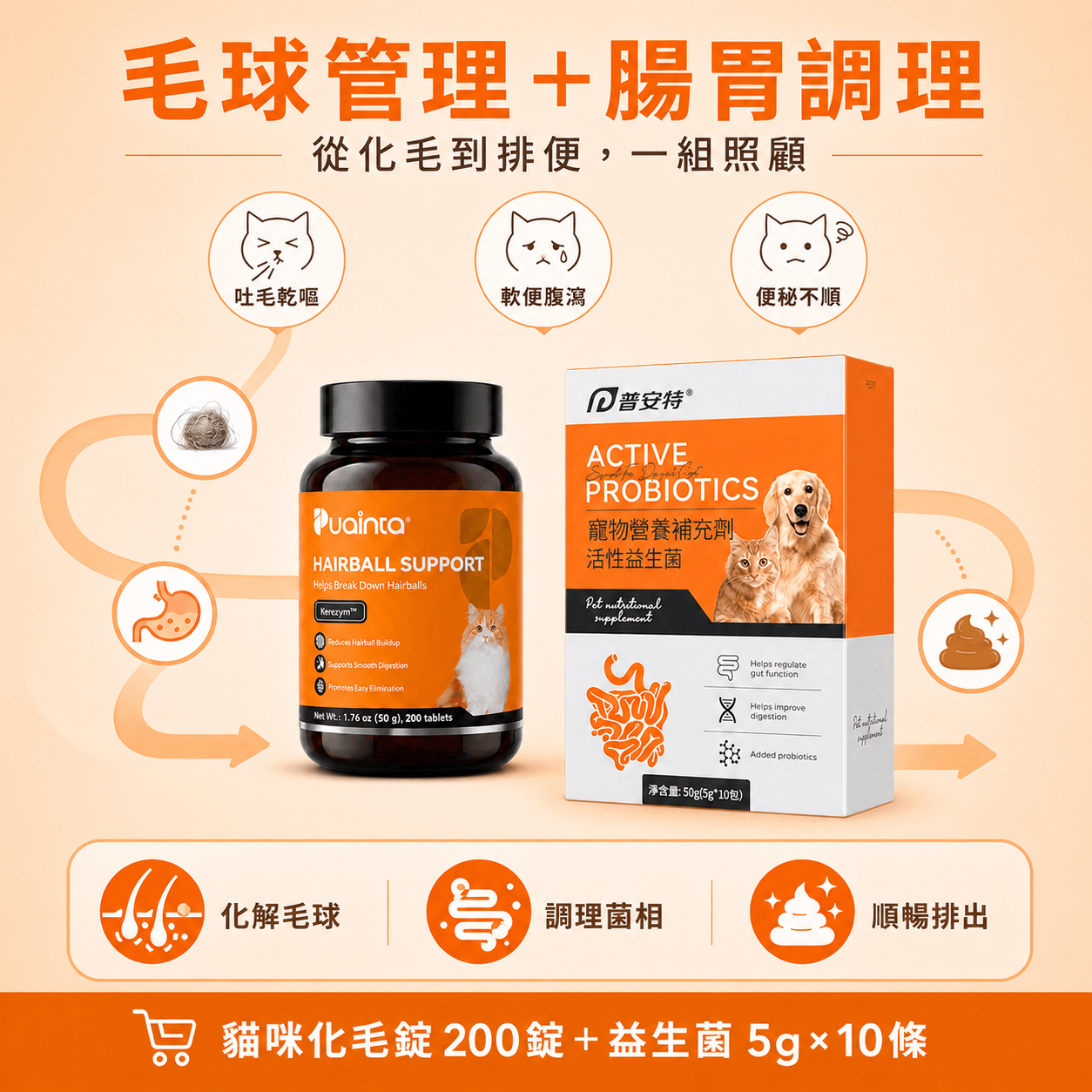 普安特貓咪化毛錠
