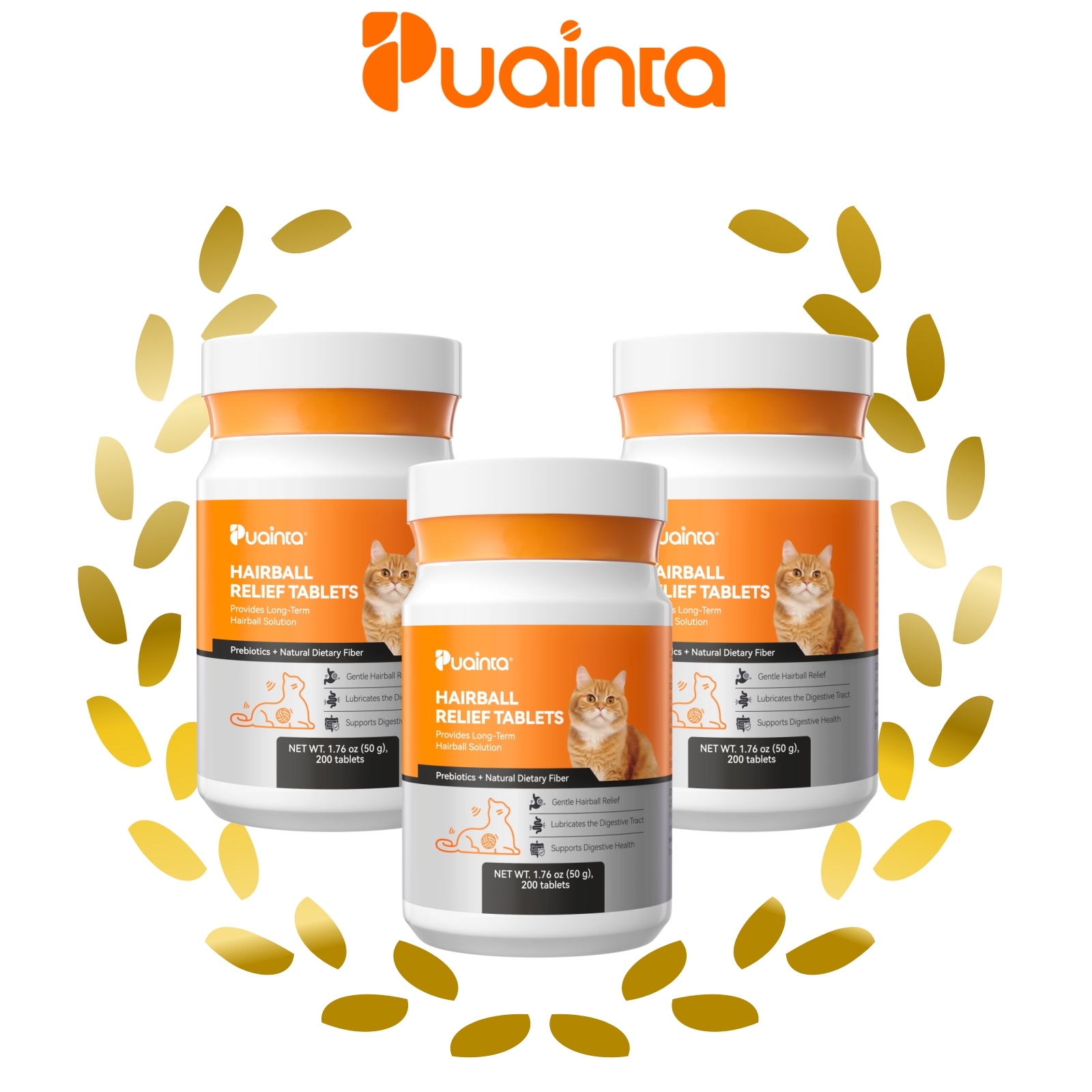 普安特猫咪化毛錠 | 角蛋白酶分解/輕鬆排毛 /護腸益生元+爆毛營養