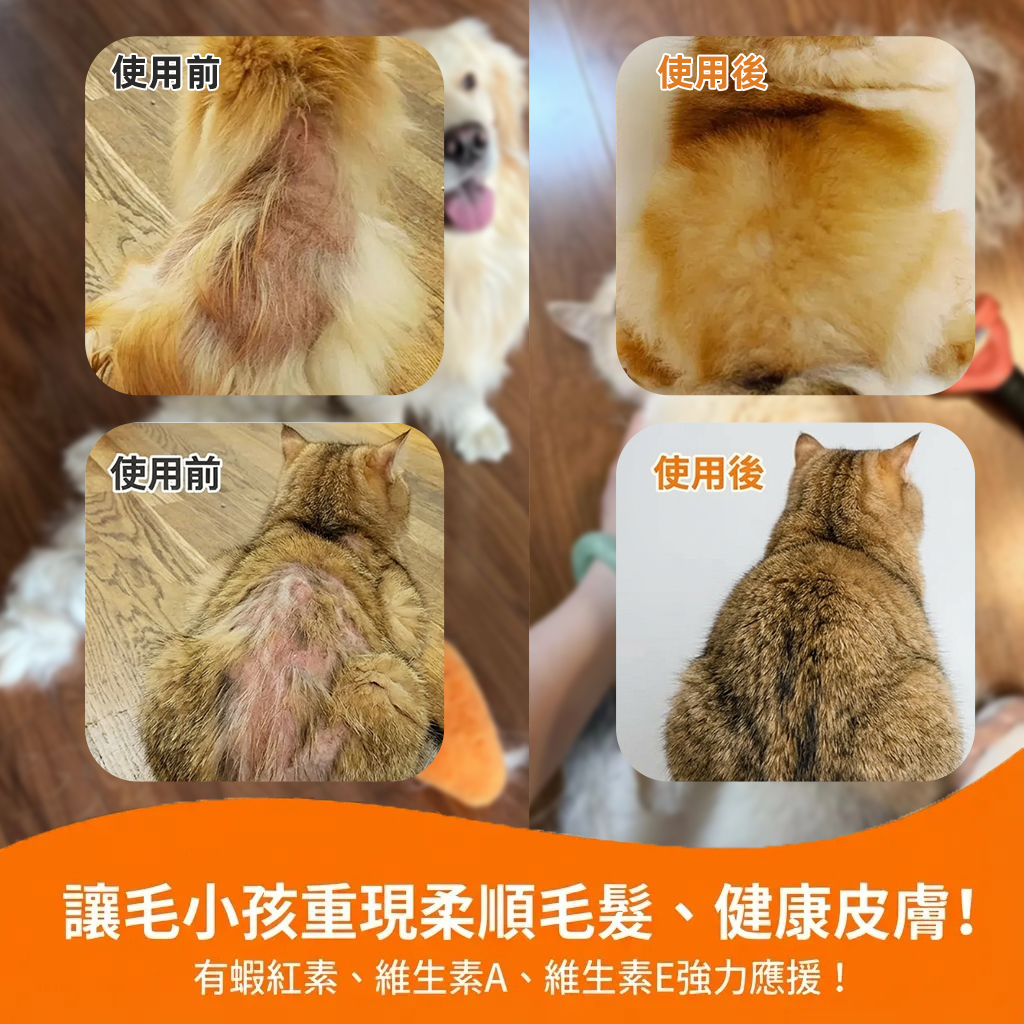 【美國進口】全方位磷蝦魚油營養補充劑 毛孩冠軍級亮毛護膚 改善掉毛脫毛 毛孩皮膚超健康