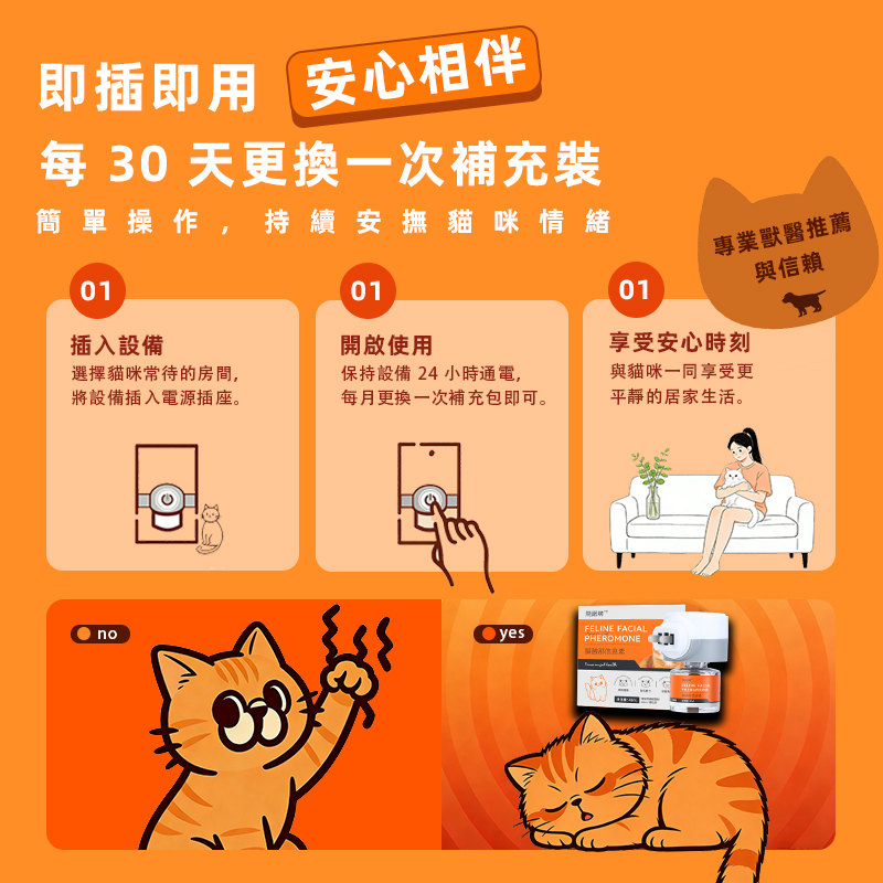 普安特 貓面部信息素貓咪費洛蒙