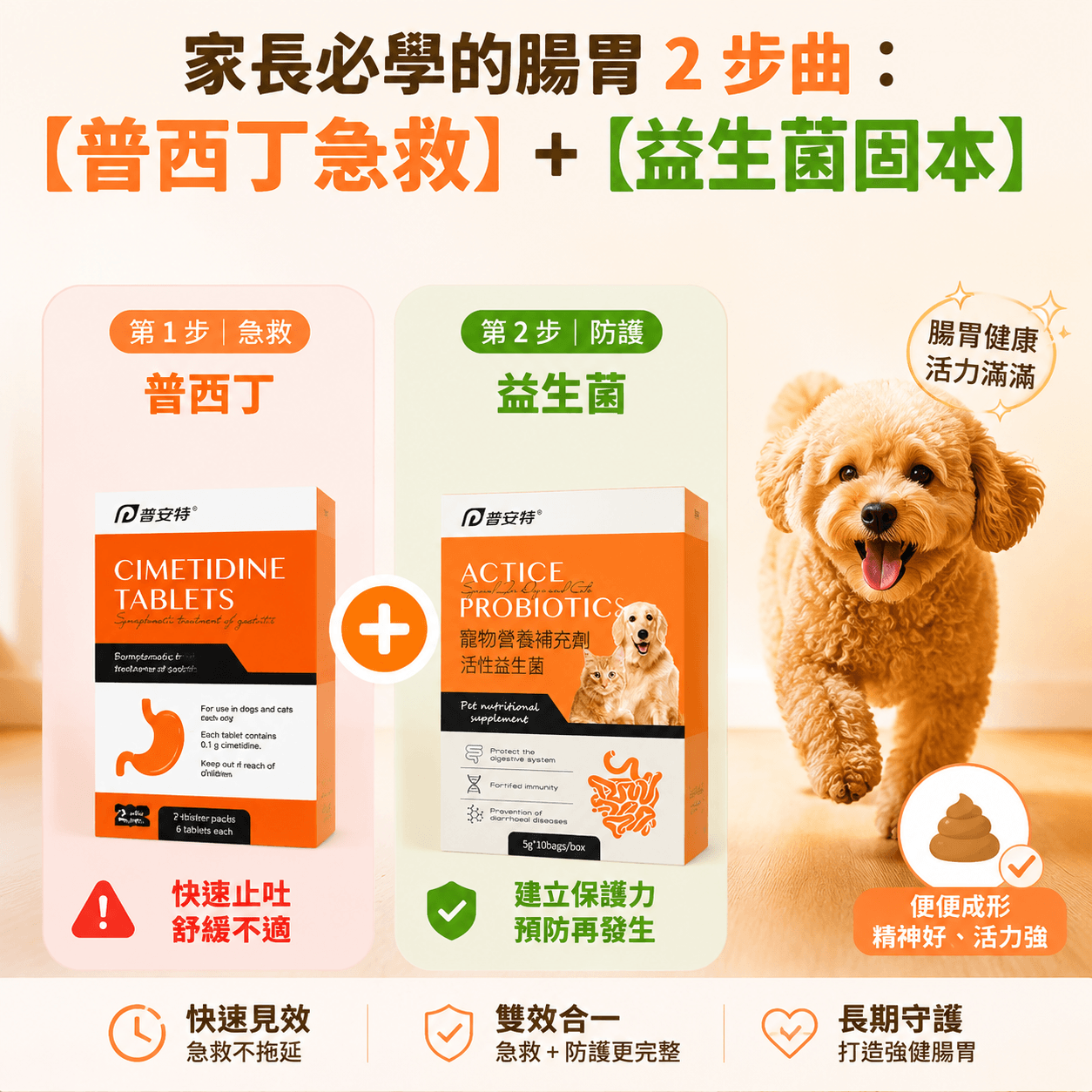 普安特強效止吐雙效組｜緩解嘔吐/吐黃水/白沫/拉稀（獸醫推薦·腸胃急救修復）