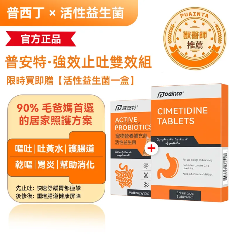 普安特·強效止吐護理,快速應對嘔吐、吐黃水與急性胃炎 90% 毛爸媽首選居家急救方案 幫助毛孩快速恢復食慾與活力