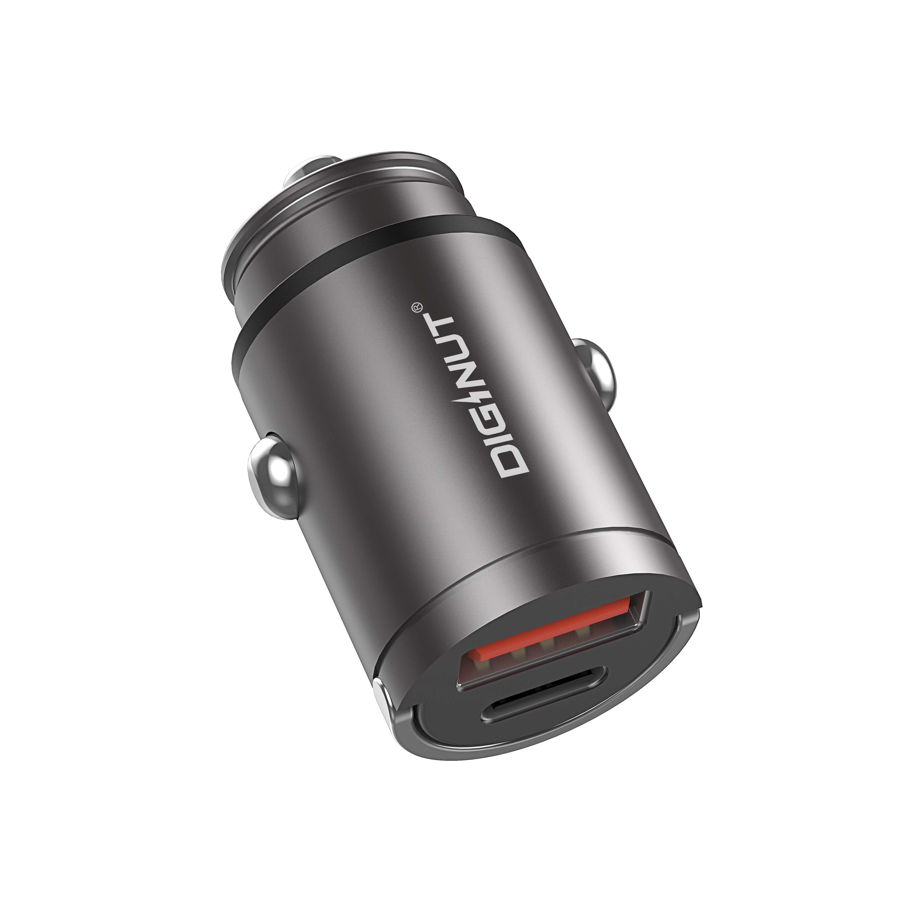 Diginut CP-21 PD30W+25W Car Charger/  PD3.0 30W+ 18W/ 1 Type-C + 1 USB-A Multi Ports