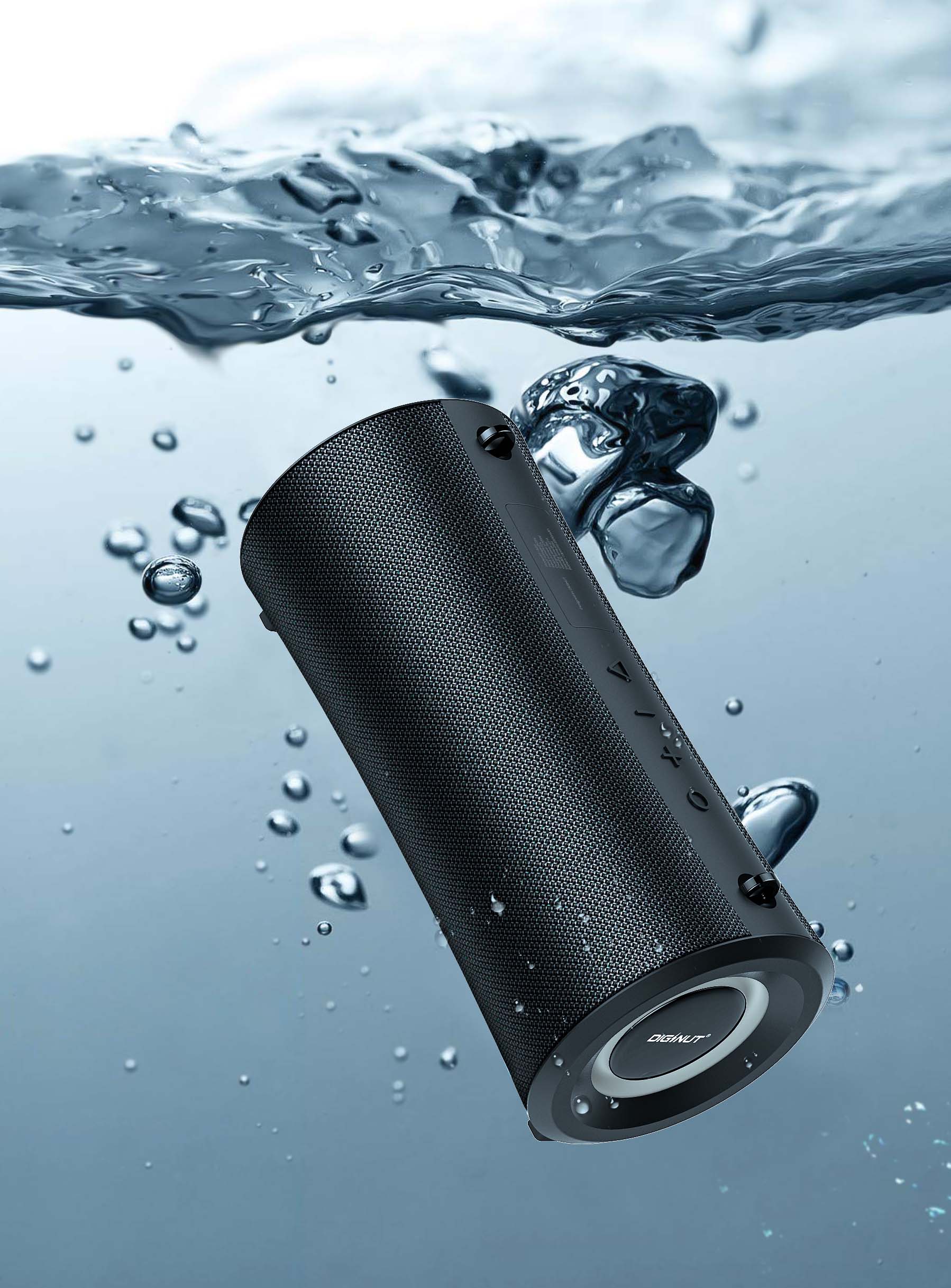 Diginut BT-320 Bluetooth Speaker With Lanyard Black/ IPX6 Waterproof/ Bluetooth Version 5.1/ Easy To Carry