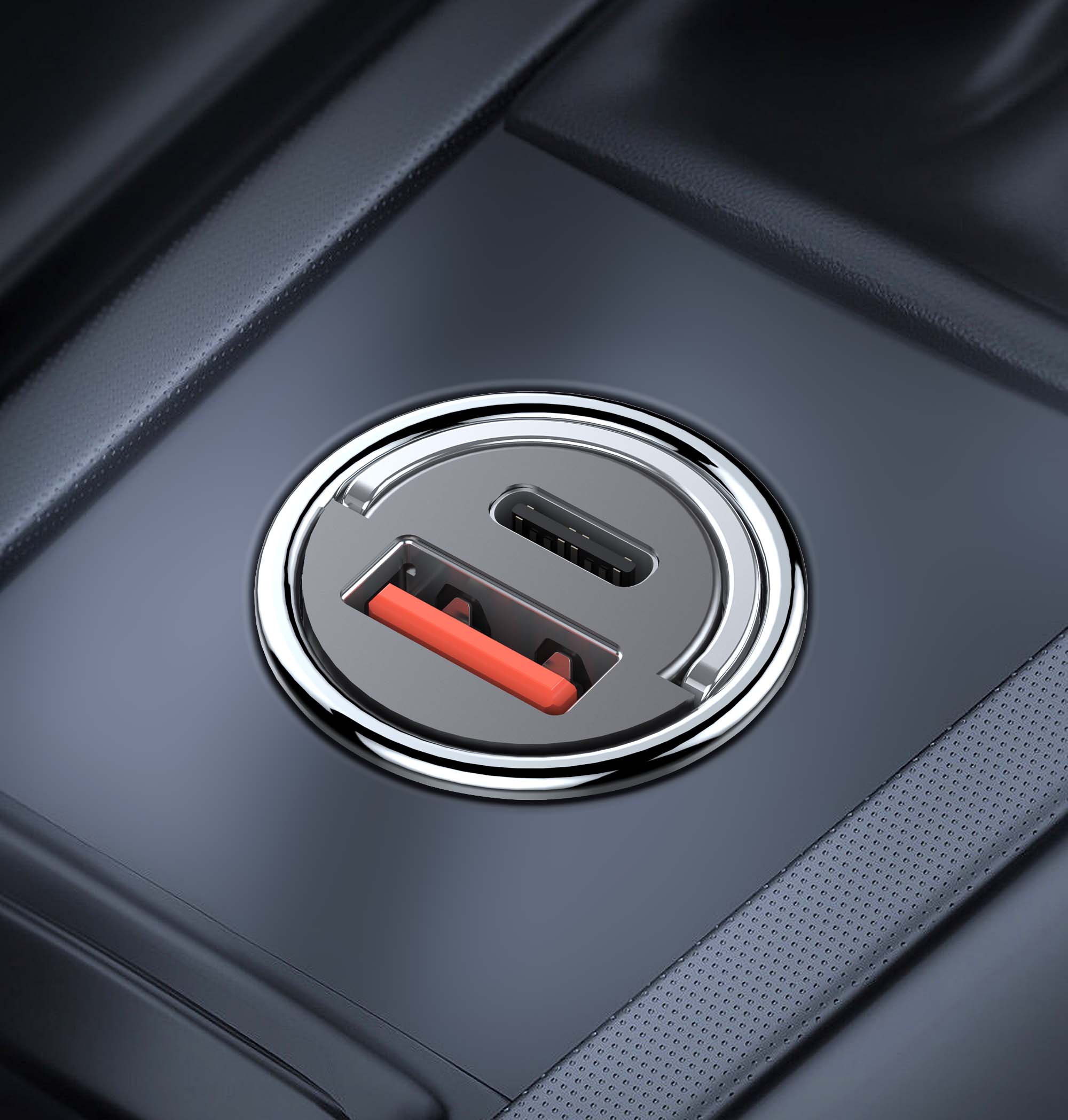 Diginut CP-21 PD30W+25W Car Charger/  PD3.0 30W+ 18W/ 1 Type-C + 1 USB-A Multi Ports