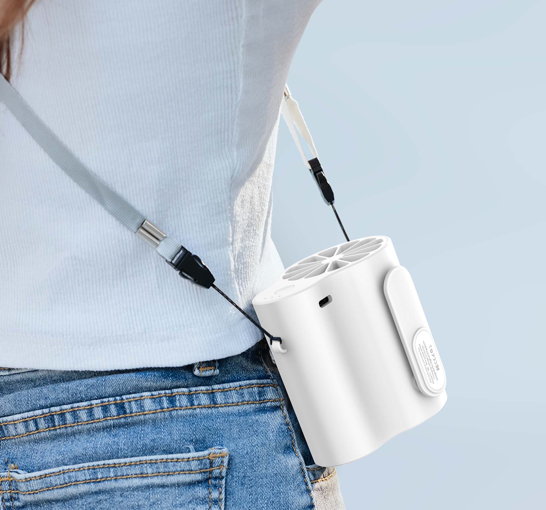 Diginut CL-36 Waist Hanging Portable Fan/ 2IN1 Multi-functional/ Outdoor Portable Fan/ Active Noise Reduction