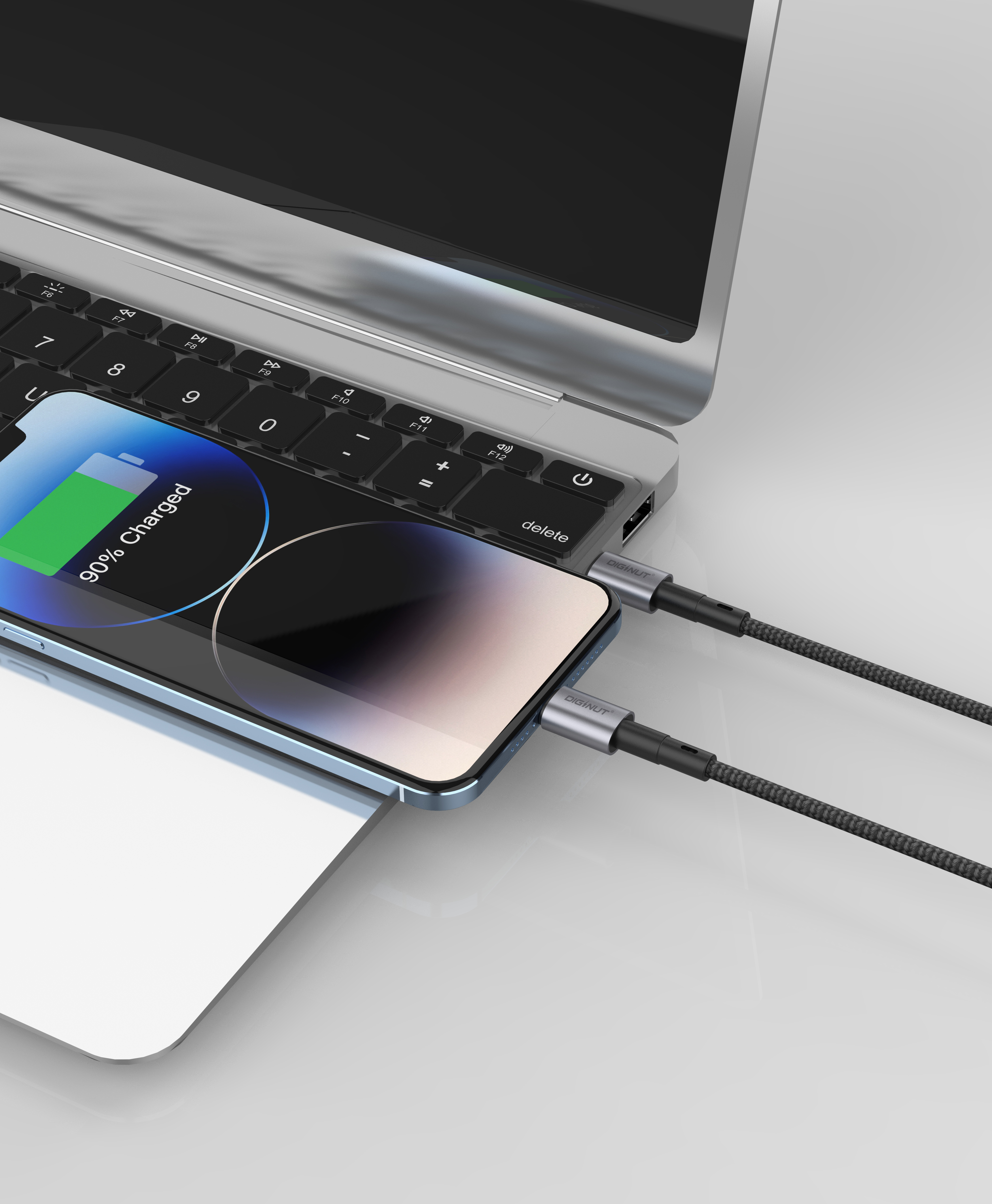 Diginut BC-1221L Type-C To Lightning Data Cable 30W 1.2M Black/ Support Data Transfer/ PD 30W Fast Charging