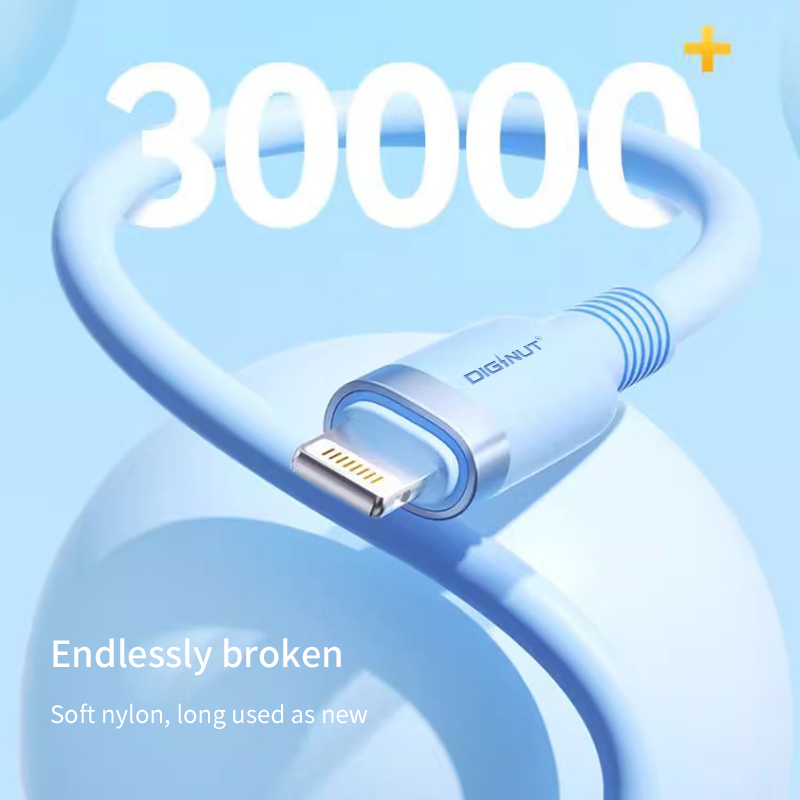 Diginut BA-1223L USB-A To Lighting Data Cable 2.4A 1.2M/ Support Data Transmission/ Soft Feel