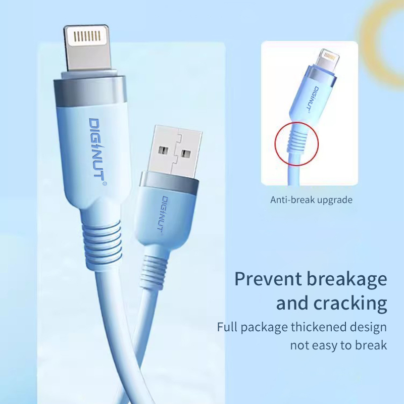 Diginut BA-1223L USB-A To Lighting Data Cable 2.4A 1.2M/ Support Data Transmission/ Soft Feel