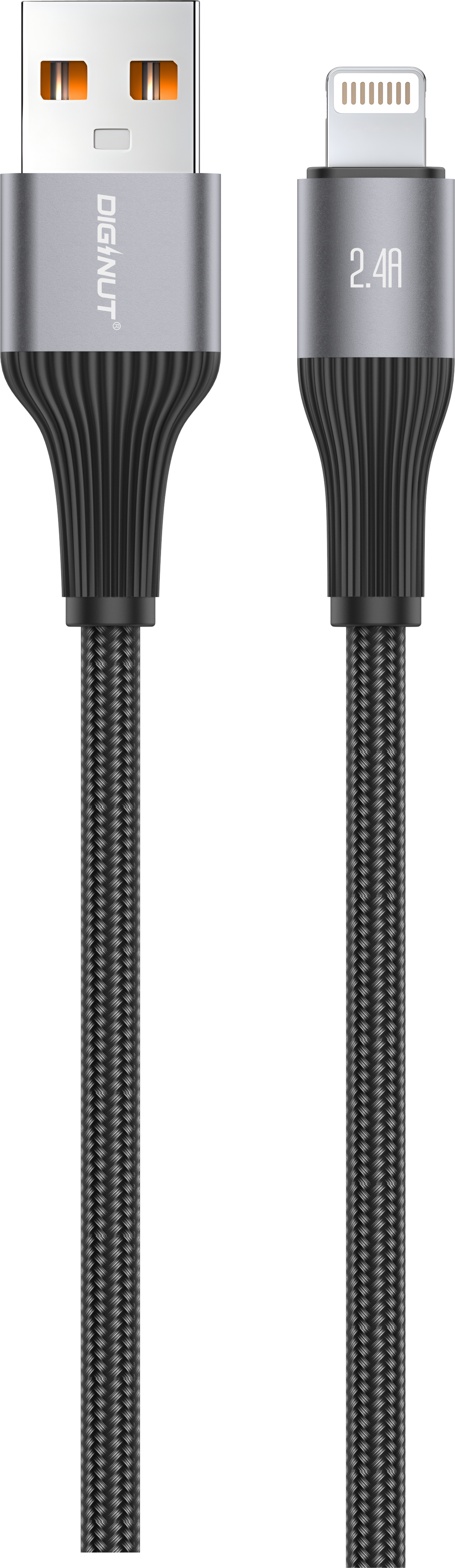 Diginut BA-1226C USB To Type-C /BA-1226L USB To Lightning/BA-1226R USB To Micro Data/Data Cable 6A 1.2M Grey