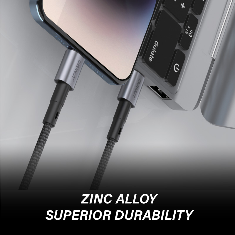 Diginut BC-0221L Type-C To Lightning Data Cable 30W 20cm Black