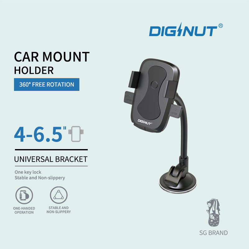 Diginut CH-21 Universal Car Holder/ 360 degree Free Rotation/  Anti-shake Stabilizer/Car phone stand/mobile phone navigation stand/For Grab Zig Go-jek Tada Driver