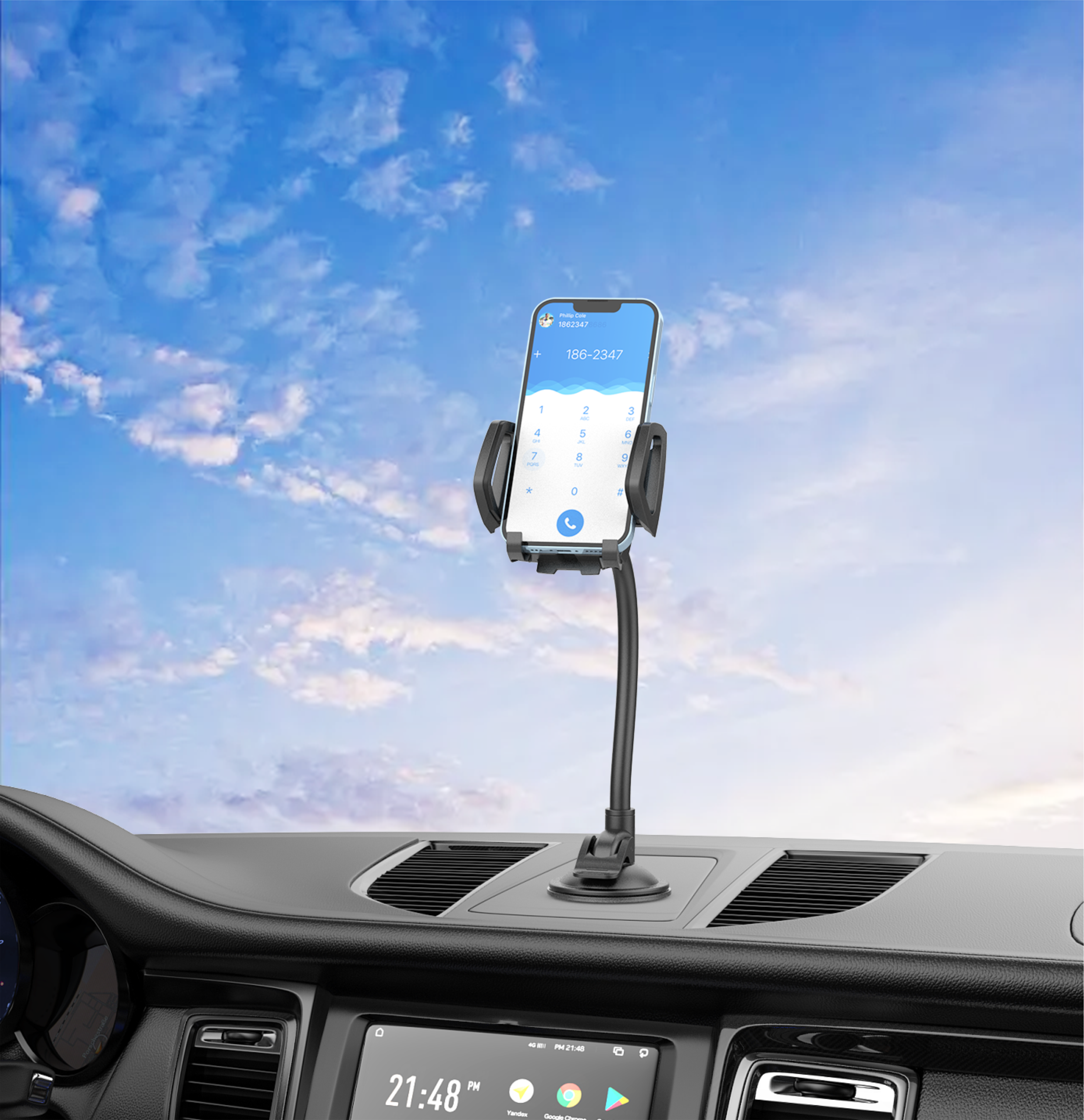 Diginut CH-22 Nano Silicone Adhesive Suction Cup Car Mount Holder