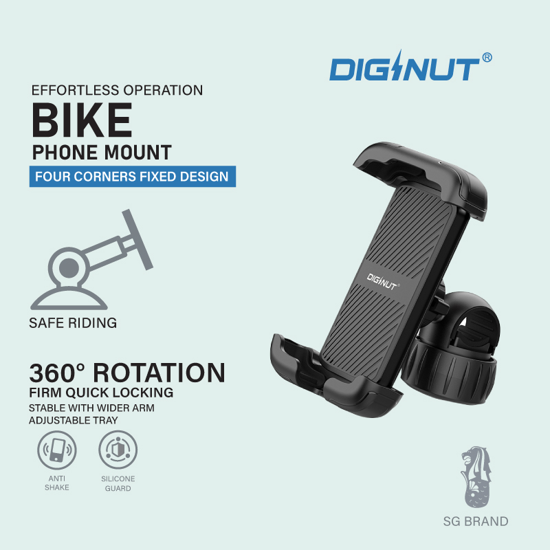 Diginut CH-30 Bike Phone Holder Black