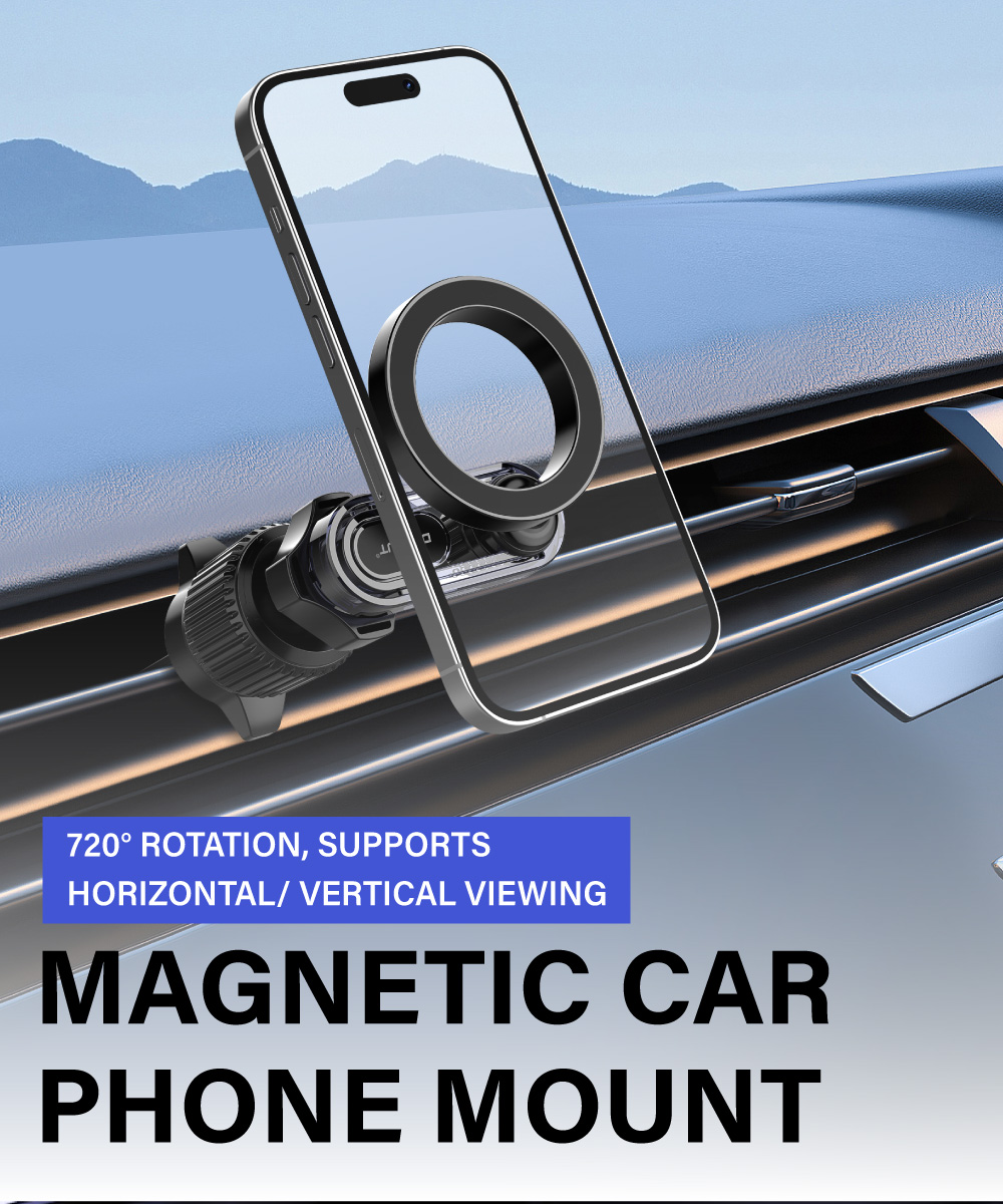 Diginut CH-33 Magnetic Car Phone Mount Black