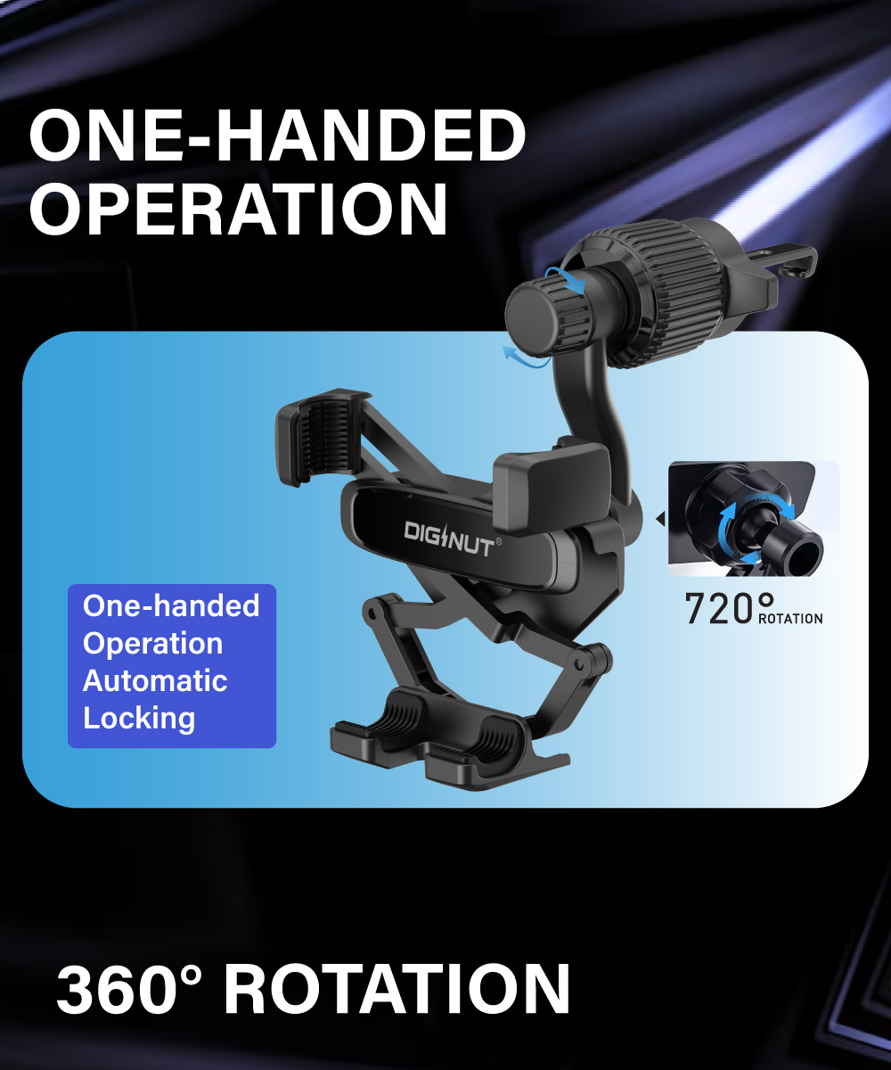 Diginut CH-37 Gravity Car Mount Black